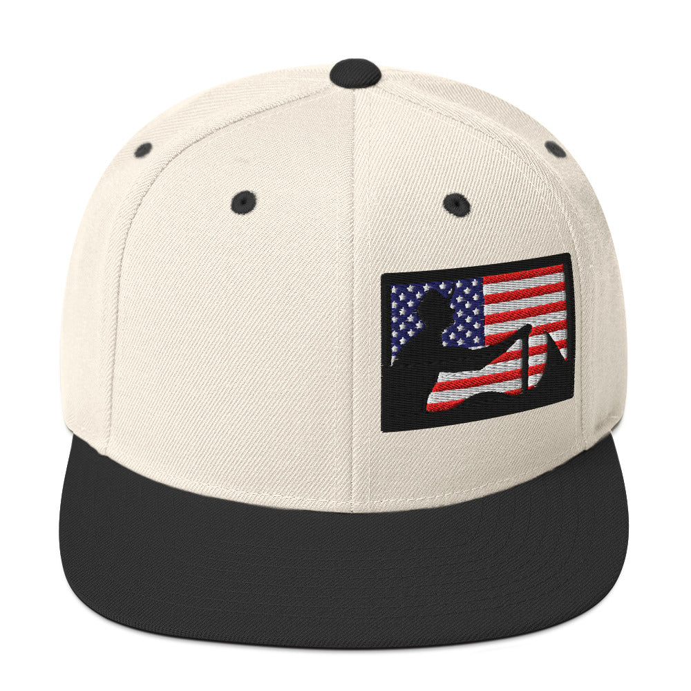 American Flag w/Always Riding Never Hiding on Back Snapback – Always ...
